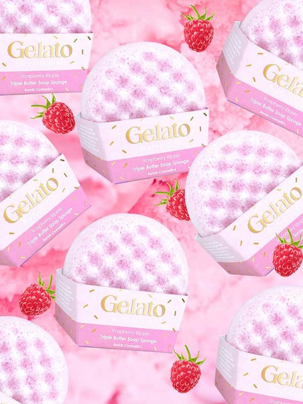 Body Buffer Gelato Rasberry Ripple - Pesupuffi