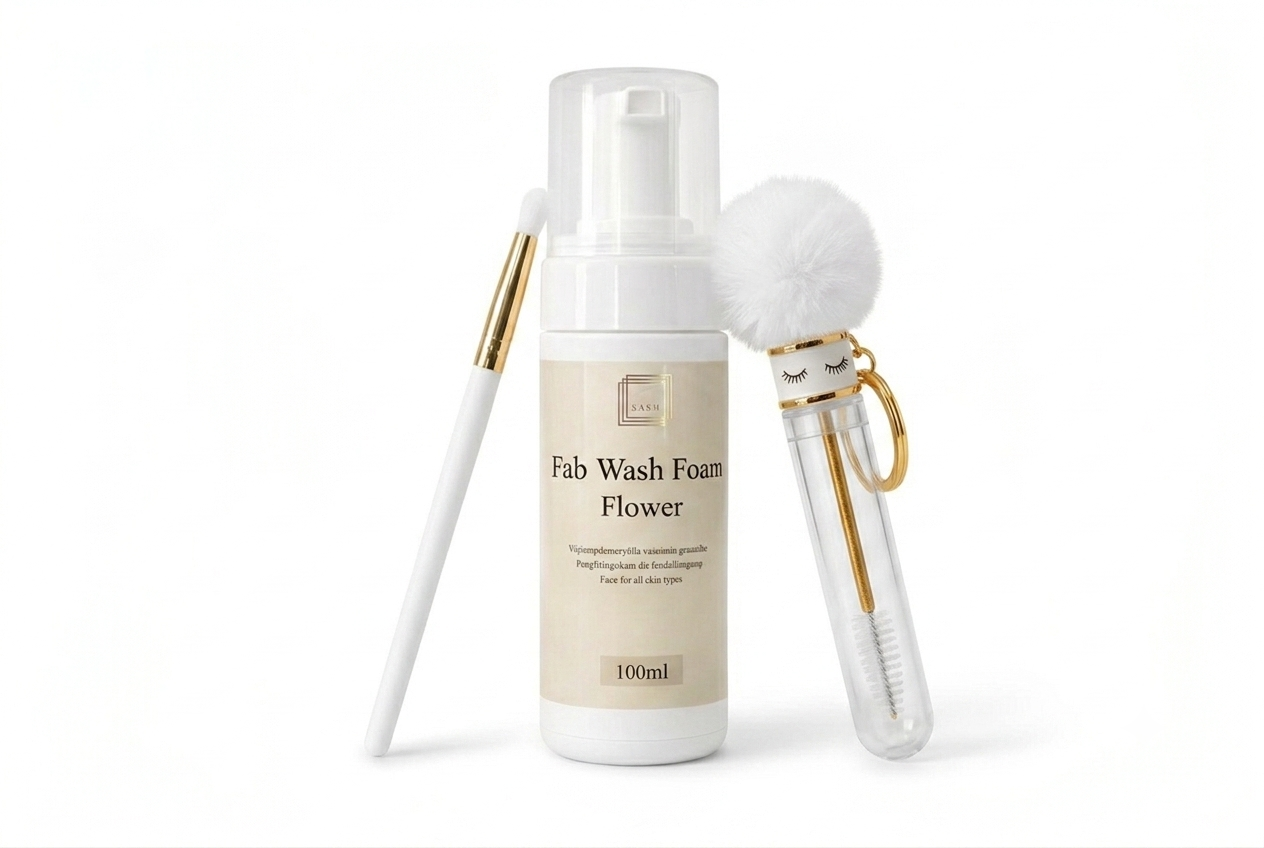 Eyelash Cleansing Kit – Fab Wash Foam & Cleansing Brush