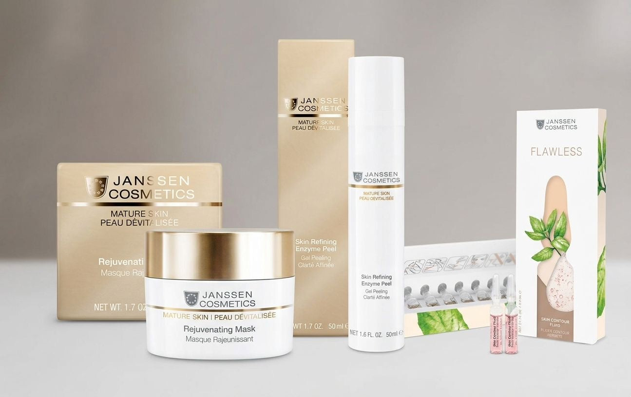 Janssen Cosmetics skin refining enzyme peel + rekuvenating mask + skin contour fluid