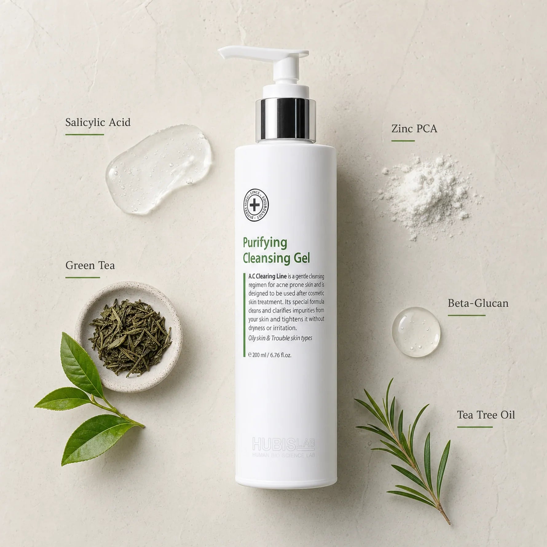 HUBISLAB A.C Clearing Purifying Cleansing Gel 200 ml