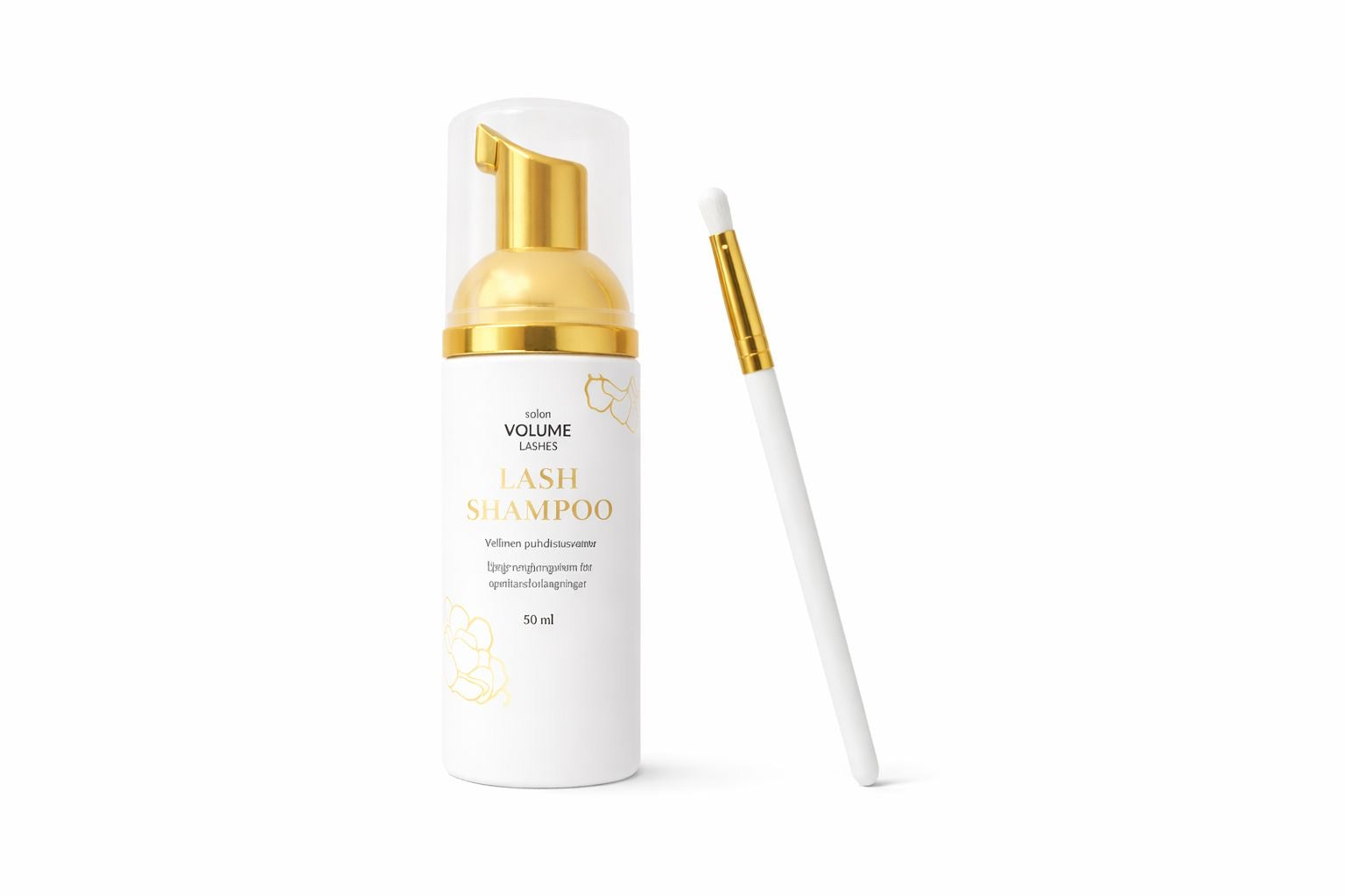 Salon volume Lash shampoo + ripsien pesusivellin