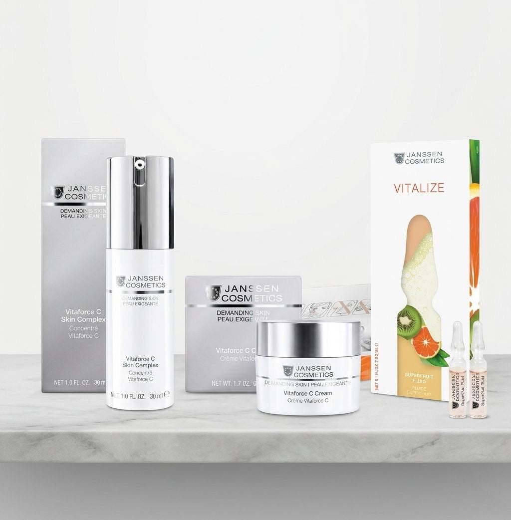 Janssen cosmetics vitaforce C cream + vitaforce c serum + superfruit