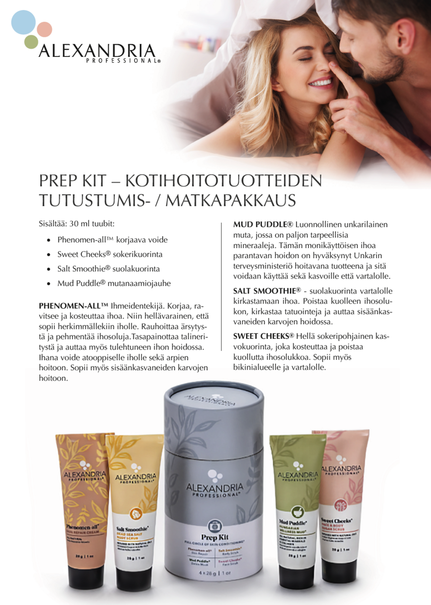 Prep kit - Kotihoitotuotteiden tutustumispakkaus