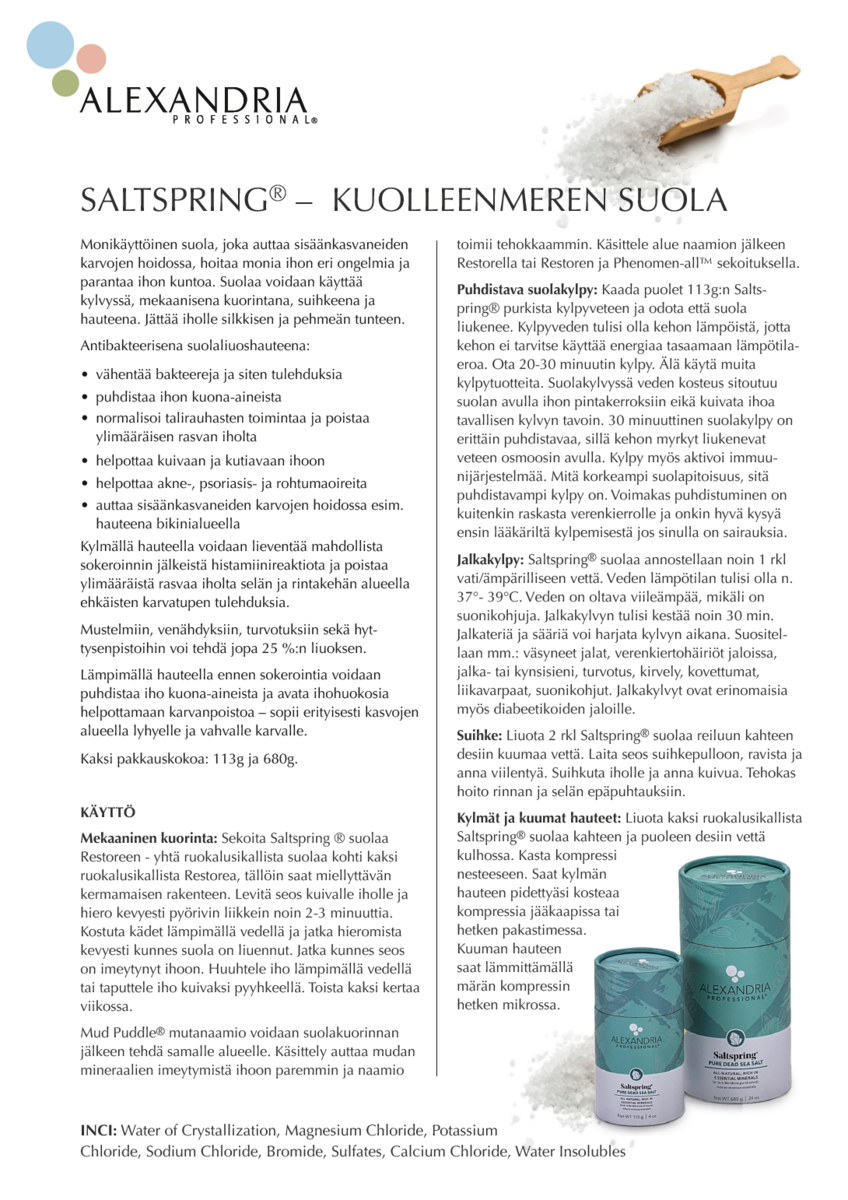 Saltspring® Kuolleen meren suola